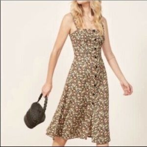 Reformation Persimmon Tuesday Dress Floral 0 XS